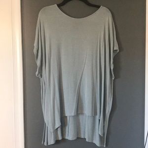 Forever 21 oversized blue striped shirt